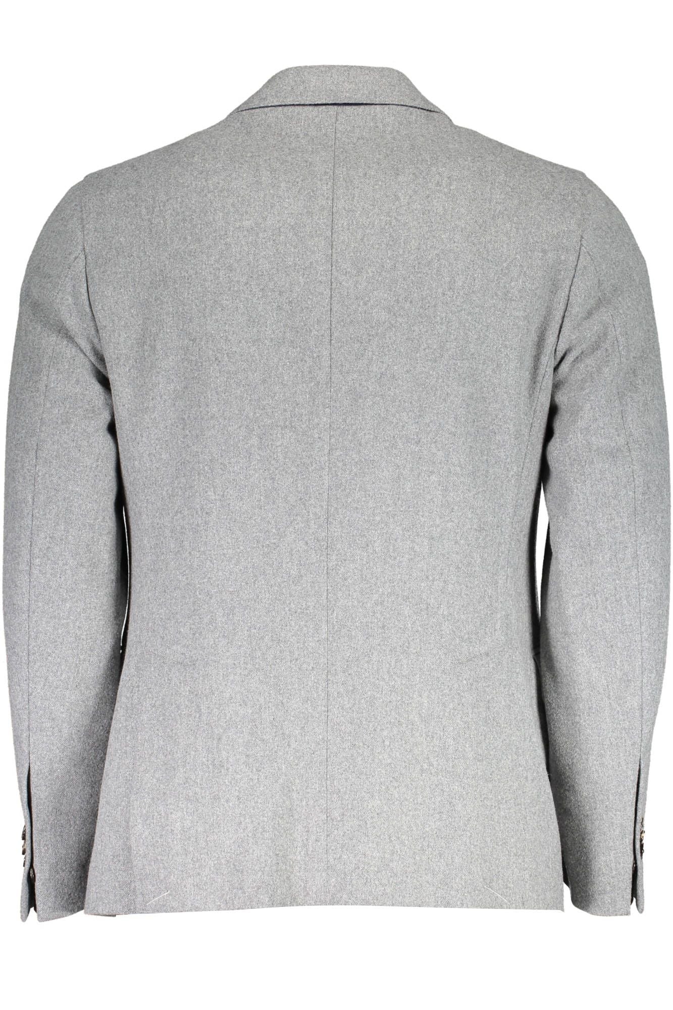 Graue Polyester-Jacke