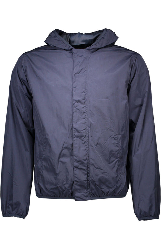 Blaue Nylonjacke