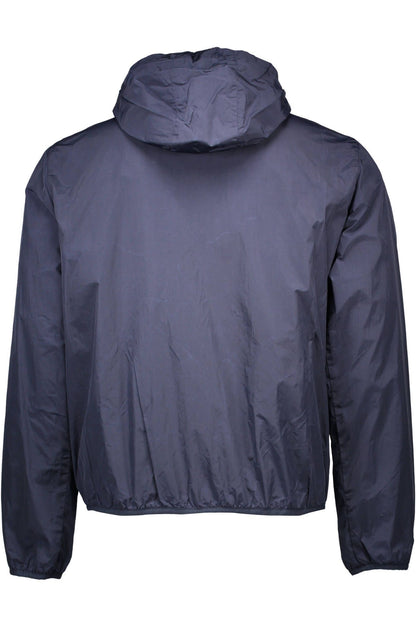 Blaue Nylonjacke