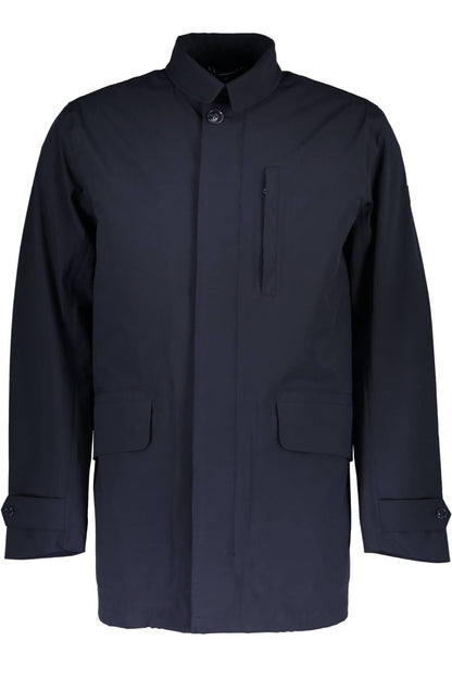 Blaue Polyester-Jacke