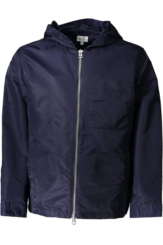 Blaue Nylonjacke