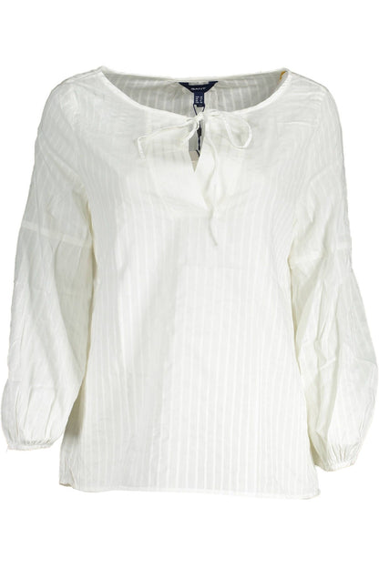Weißer Baumwollpullover