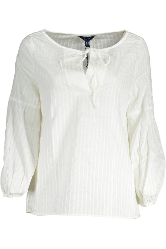 Weißer Baumwollpullover