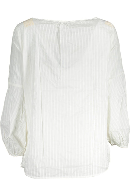 Weißer Baumwollpullover
