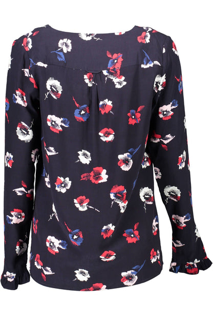 Blauer Viskose-Pullover