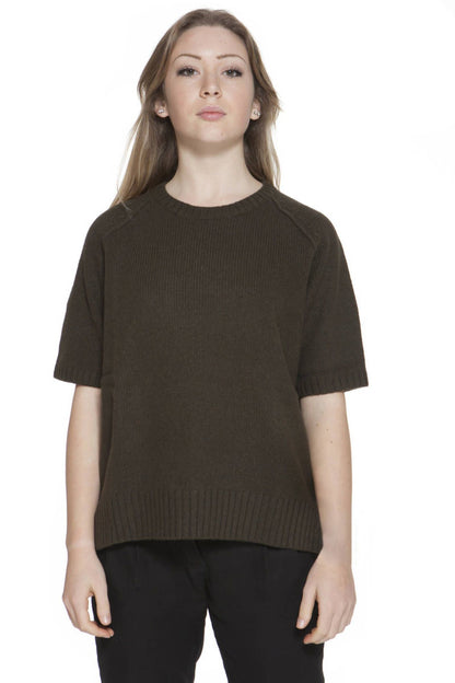 Grüner Pullover aus Wolle