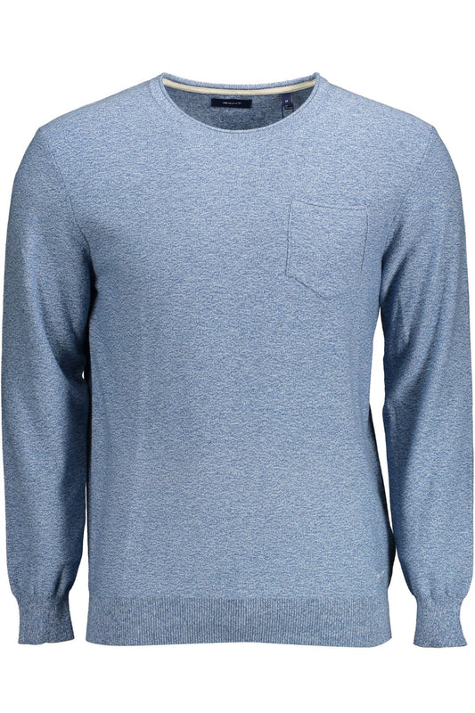 Hellblauer Baumwollpullover