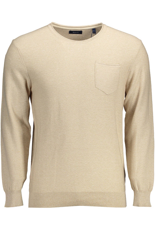 Beigefarbener Baumwollpullover