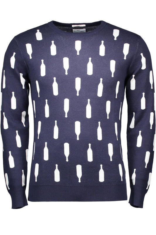 Blauer Baumwollpullover