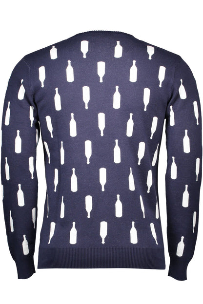 Blauer Baumwollpullover