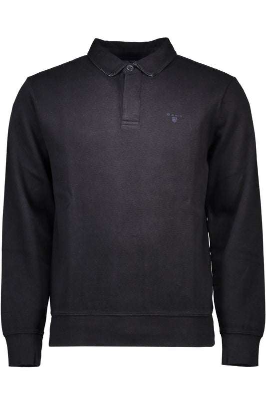 Schwarzer Baumwollpullover