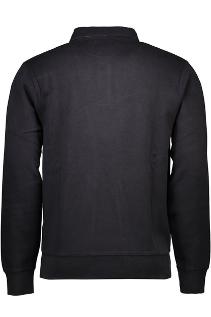 Schwarzer Baumwollpullover