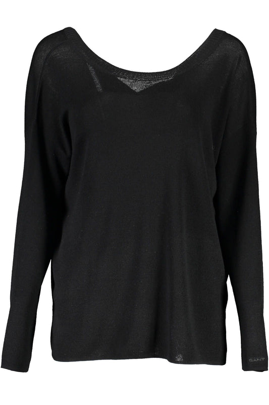 Schwarzer Wollpullover