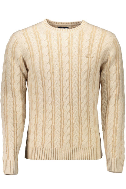 Beigefarbener Pullover aus Wolle