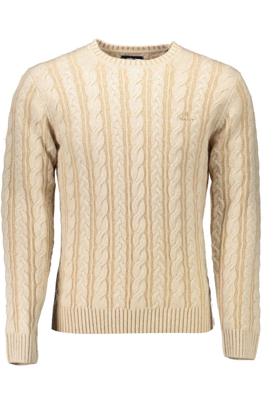 Beigefarbener Pullover aus Wolle
