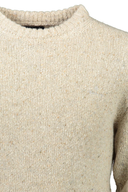Beigefarbener Pullover aus Wolle