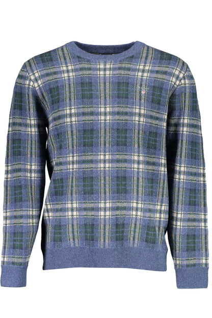 Blauer Baumwollpullover