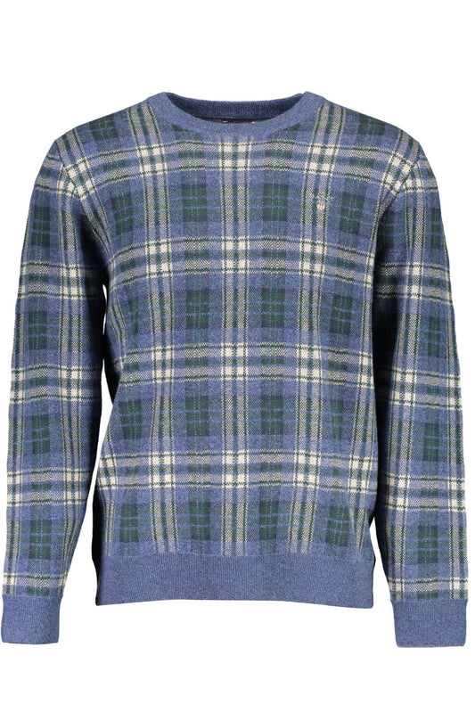 Blauer Baumwollpullover
