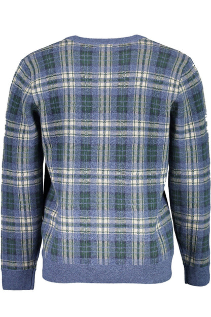 Blauer Baumwollpullover