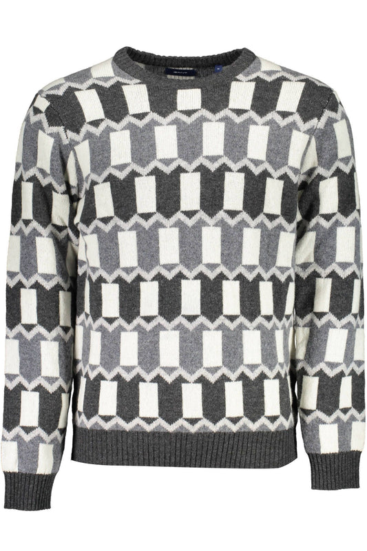 Grauer Pullover aus Wolle