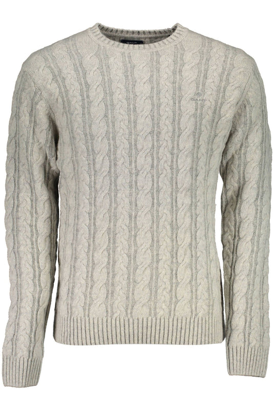 Grauer Pullover aus Wolle