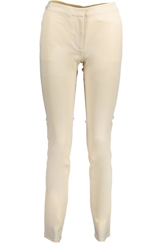 Beige Baumwolljeans & Hose