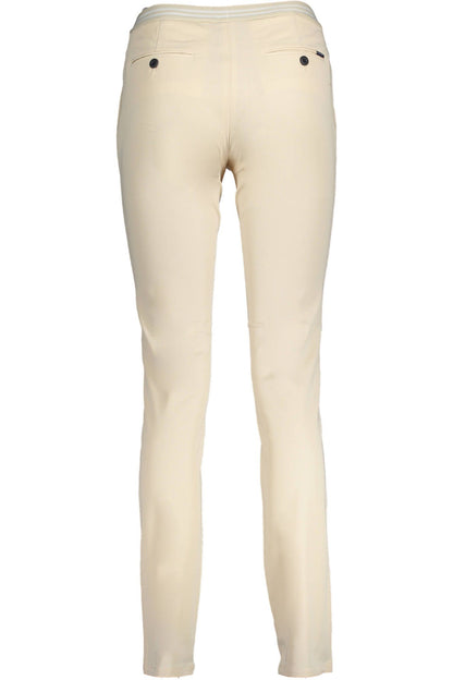 Beige Baumwolljeans & Hose