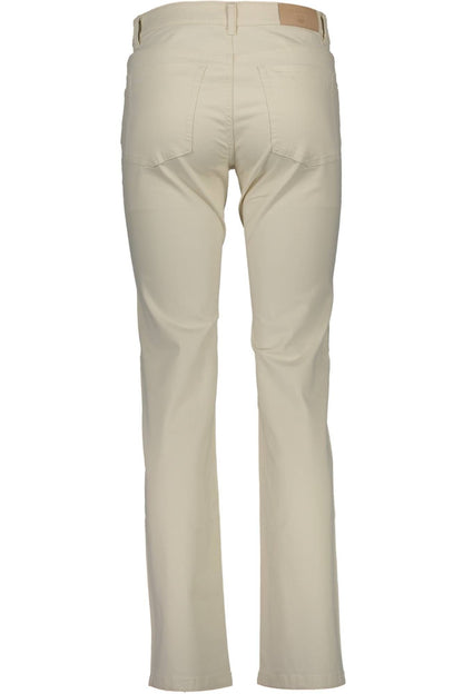Beige Baumwolljeans & Hose