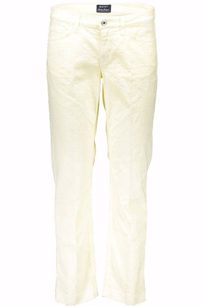 Weiße Baumwolljeans & Hose