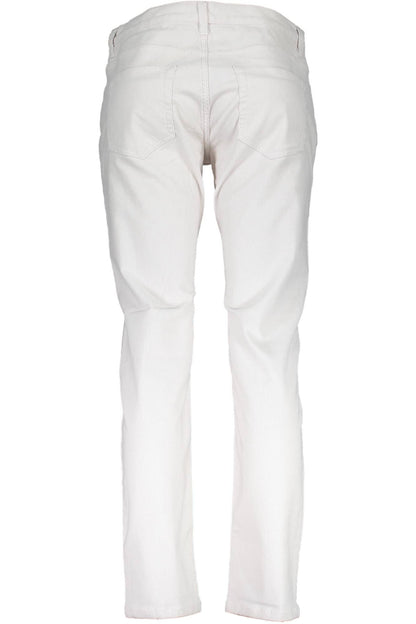 Weiße Baumwolljeans & Hose