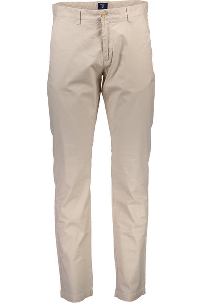 Beige Baumwolljeans & Hose