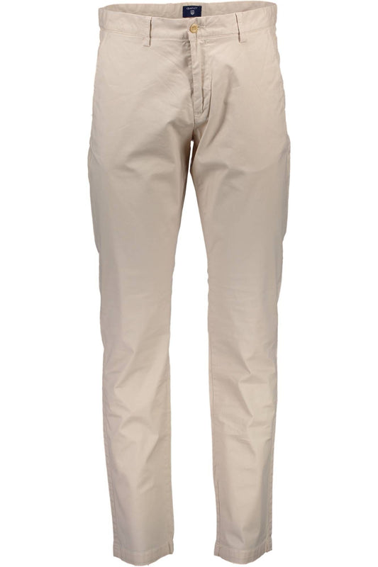 Beige Baumwolljeans & Hose