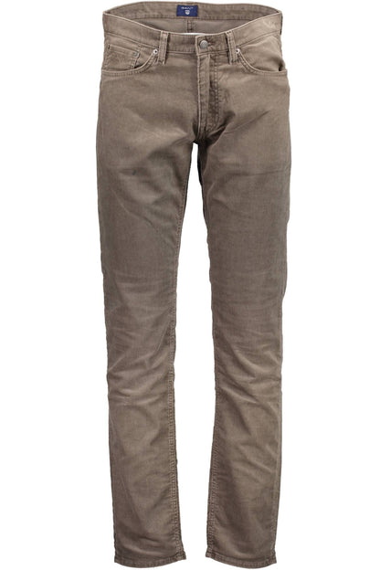 Beige Baumwolljeans & Hose