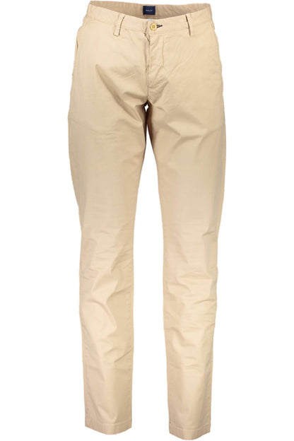 Beige Baumwolljeans & Hose
