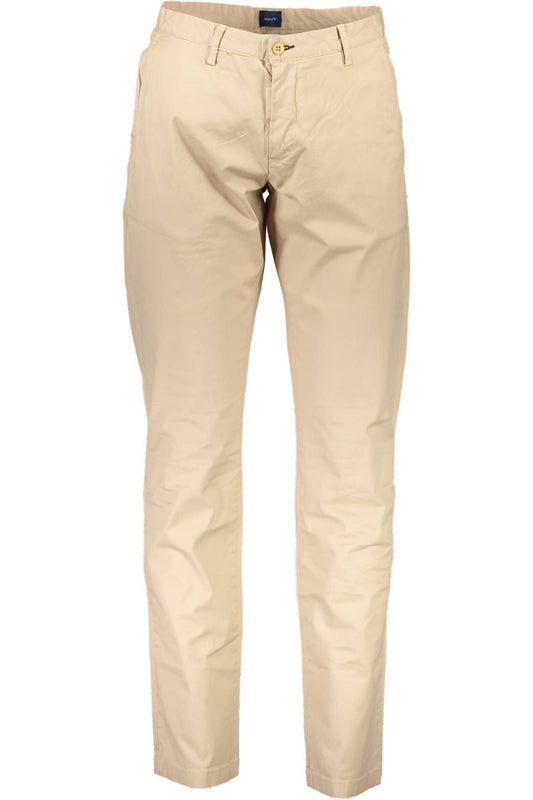 Beige Baumwolljeans & Hose
