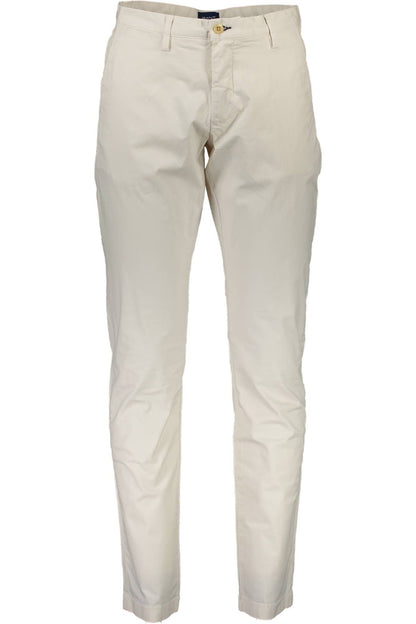 Beige Baumwolljeans & Hose