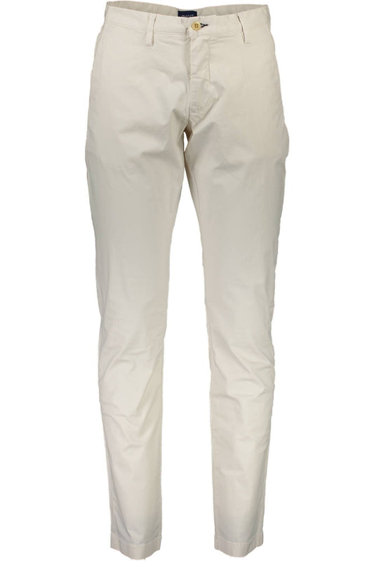 Beige Baumwolljeans & Hose