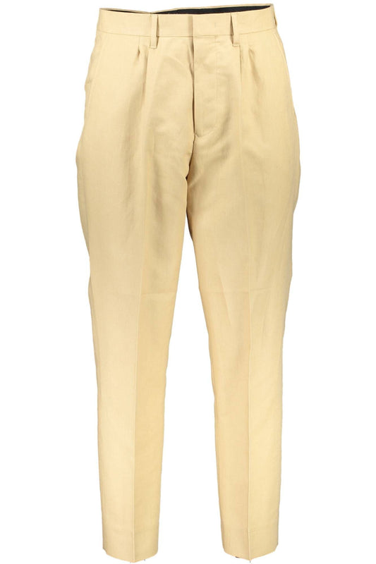 Beige Baumwolljeans & Hose
