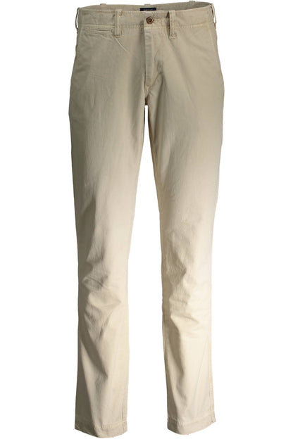Beige Baumwolljeans & Hose
