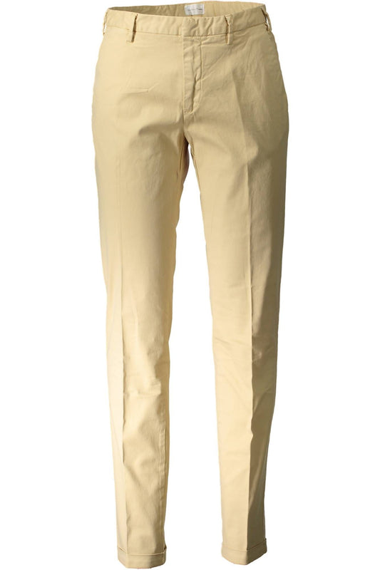 Beige Baumwolljeans & Hose