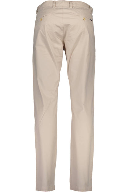 Beige Baumwolljeans & Hose