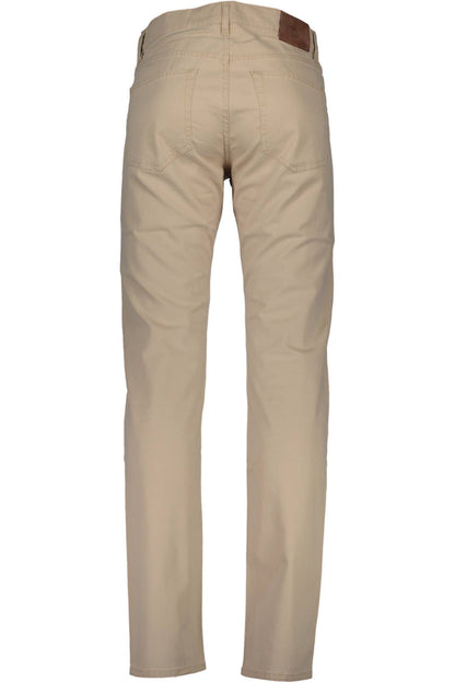 Beige Baumwolljeans & Hose