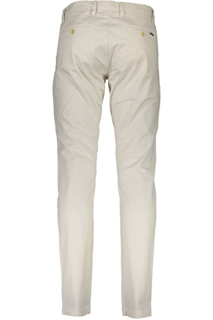 Beige Baumwolljeans & Hose