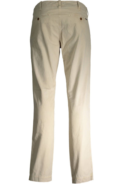 Beige Baumwolljeans & Hose