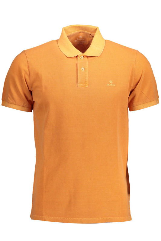 Orangefarbenes Baumwoll-Poloshirt