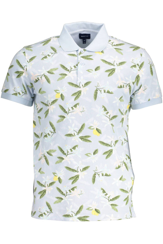 Hellblaues Baumwoll-Poloshirt