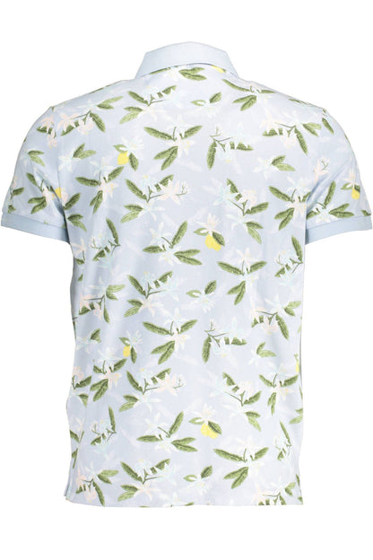 Hellblaues Baumwoll-Poloshirt
