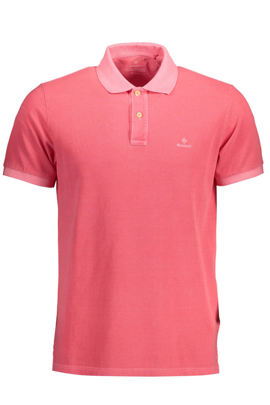 Rosa Baumwoll-Poloshirt
