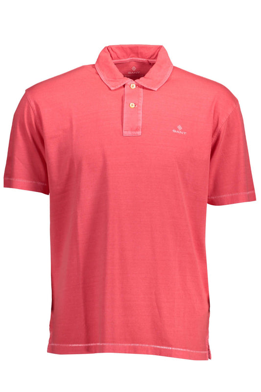 Rosa Baumwoll-Poloshirt