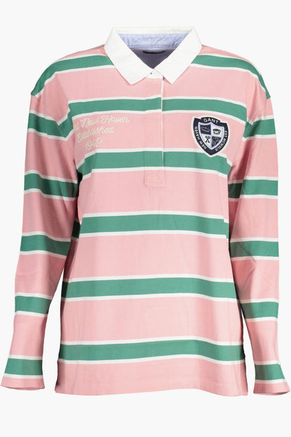 Rosa Baumwoll-Poloshirt